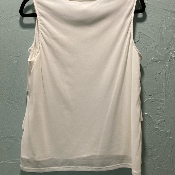 Chico’s cream ruffled tank top - Picture 4 of 4